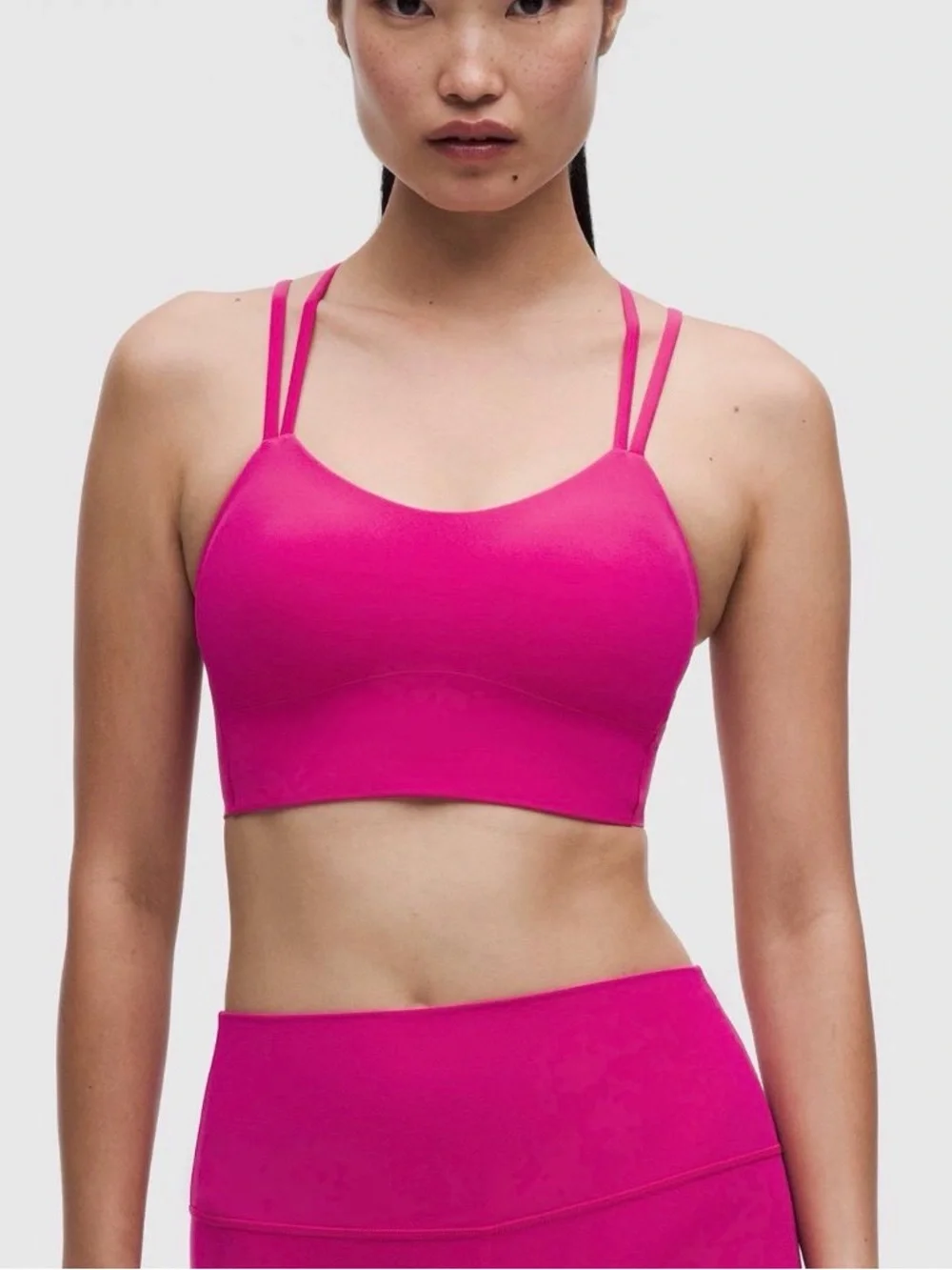 lululemon athletica Strappy Sports Bra in Bright Fuchsia